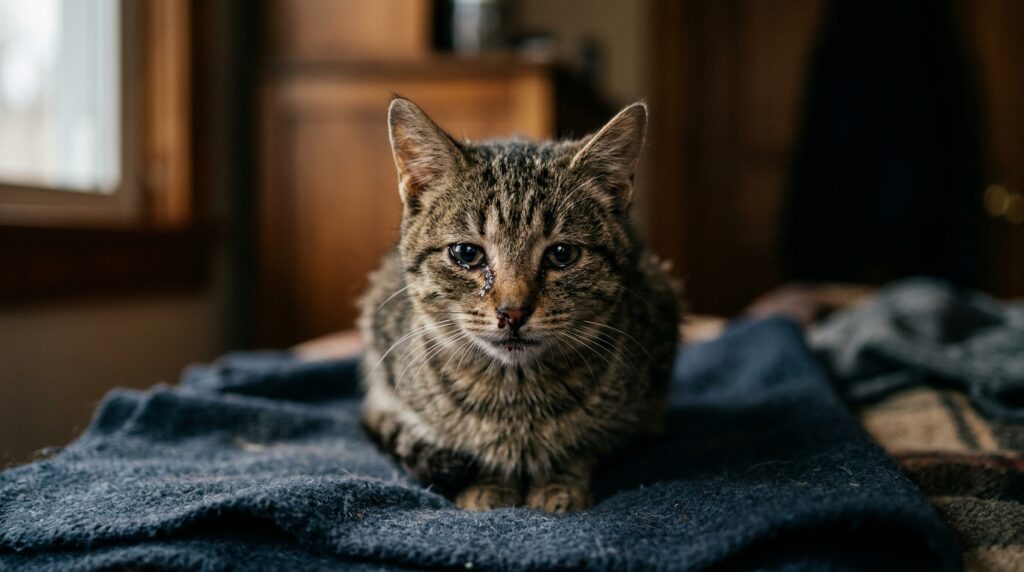 sick cat looking weak sad 202606051632