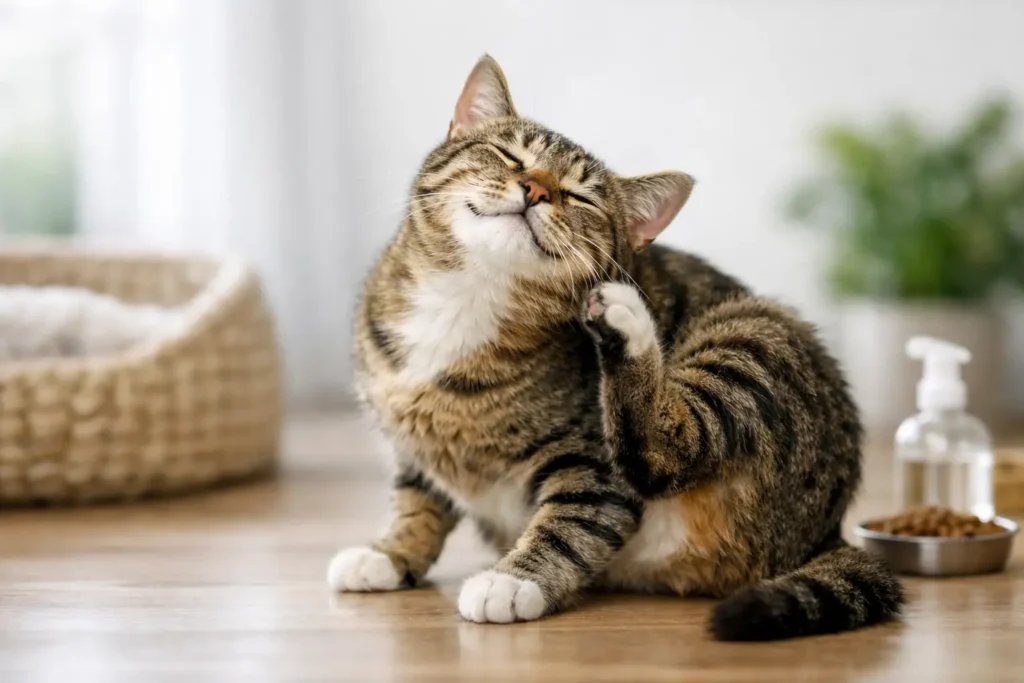 Kucing Garu Badan Berlebihan: Punca dan Tindakan Kucing Garu Badan Berlebihan: Punca dan Tindakan