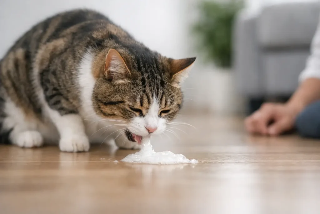 Kucing Muntah Buih Putih: Bila Perlu Risau?