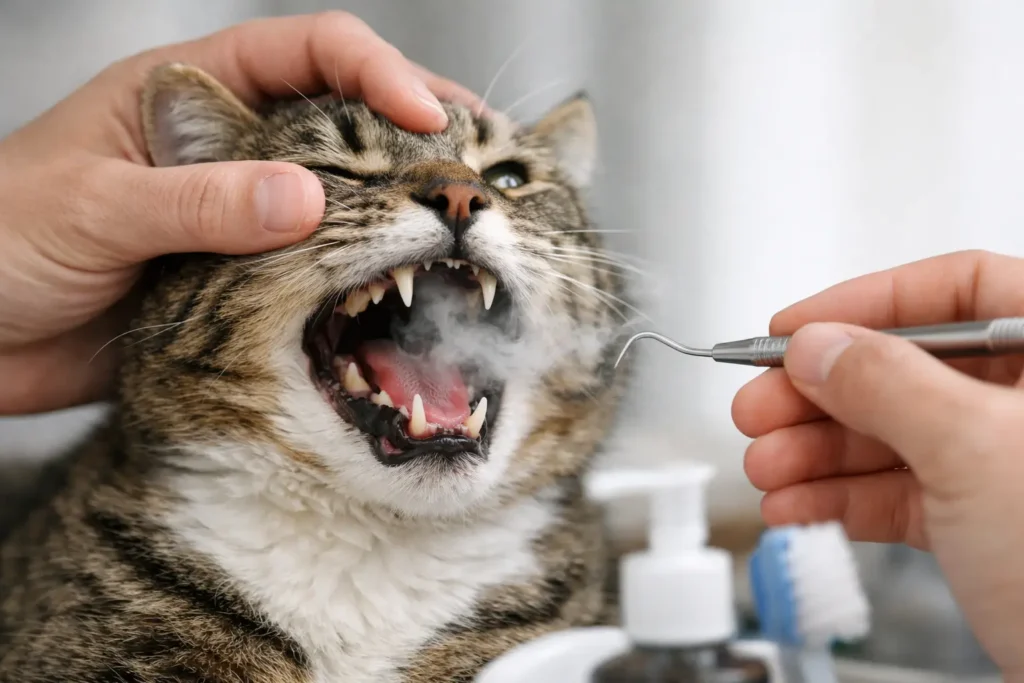 Mulut Kucing Berbau Busuk: Punca dan Tindakan
