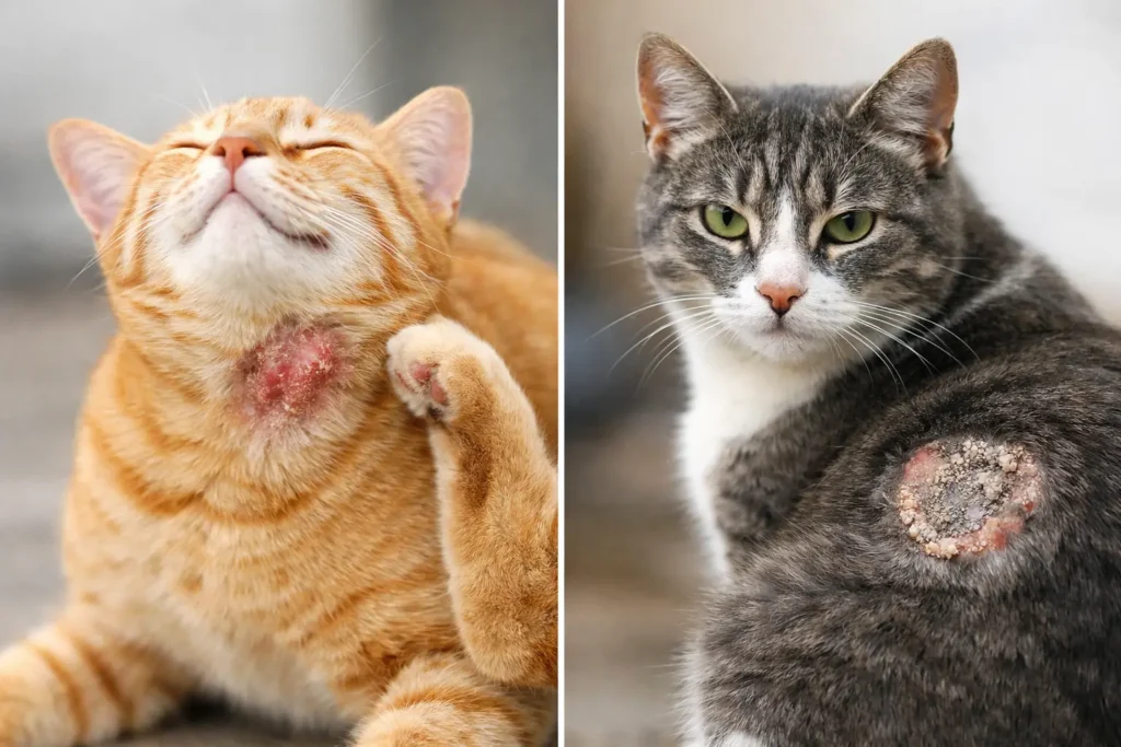 Alahan Kulit vs Kurap pada Kucing Alahan Kulit vs Kurap pada Kucing
