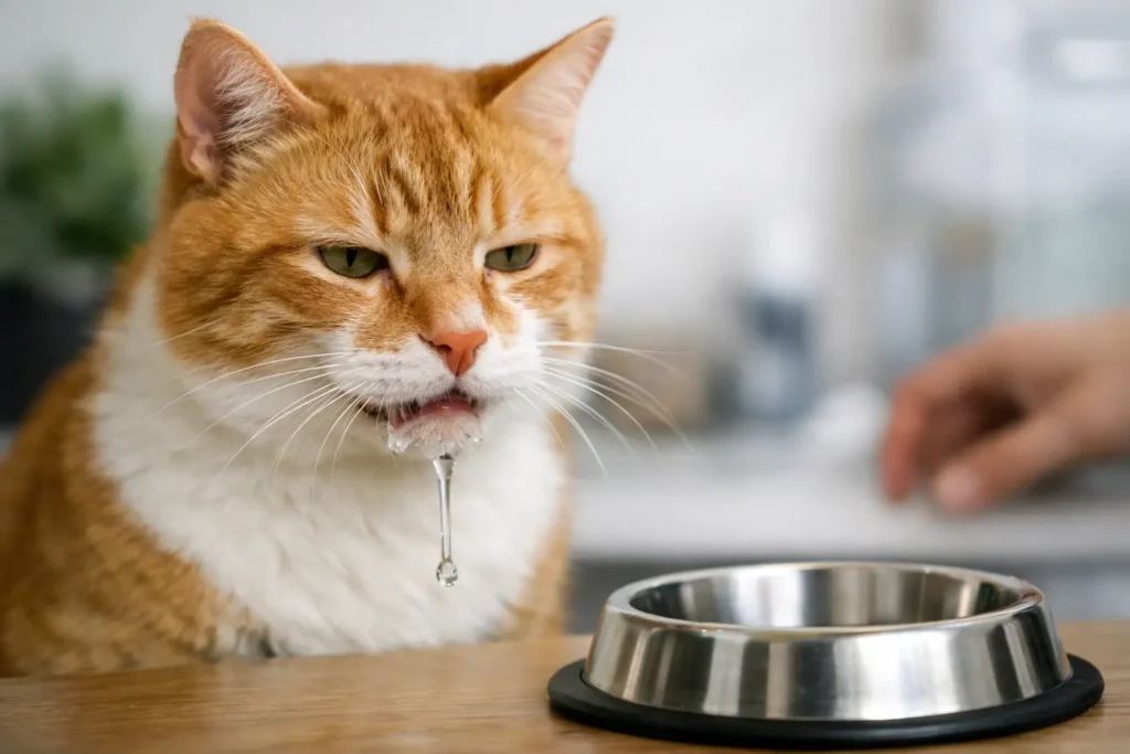 Kenapa Kucing Berliur Tanpa Makan? Punca dan Tindakan