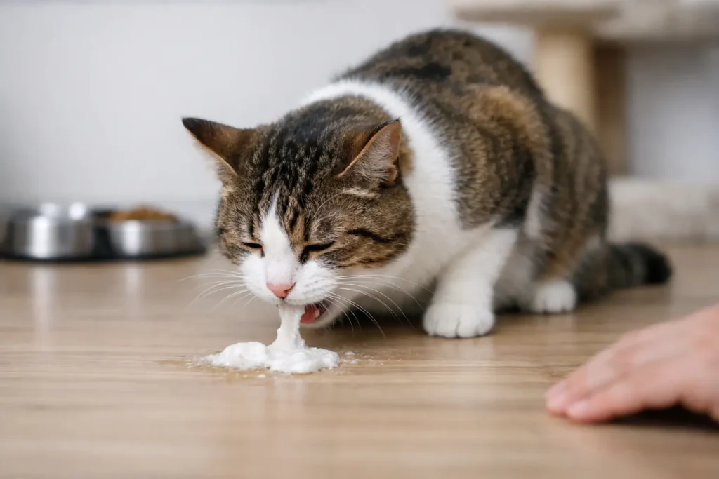5 Punca Kucing Muntah Putih dan Bila Perlu Risau