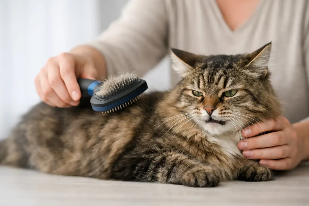 Cara Sikat Bulu Kucing Agar Tidak Mengamuk